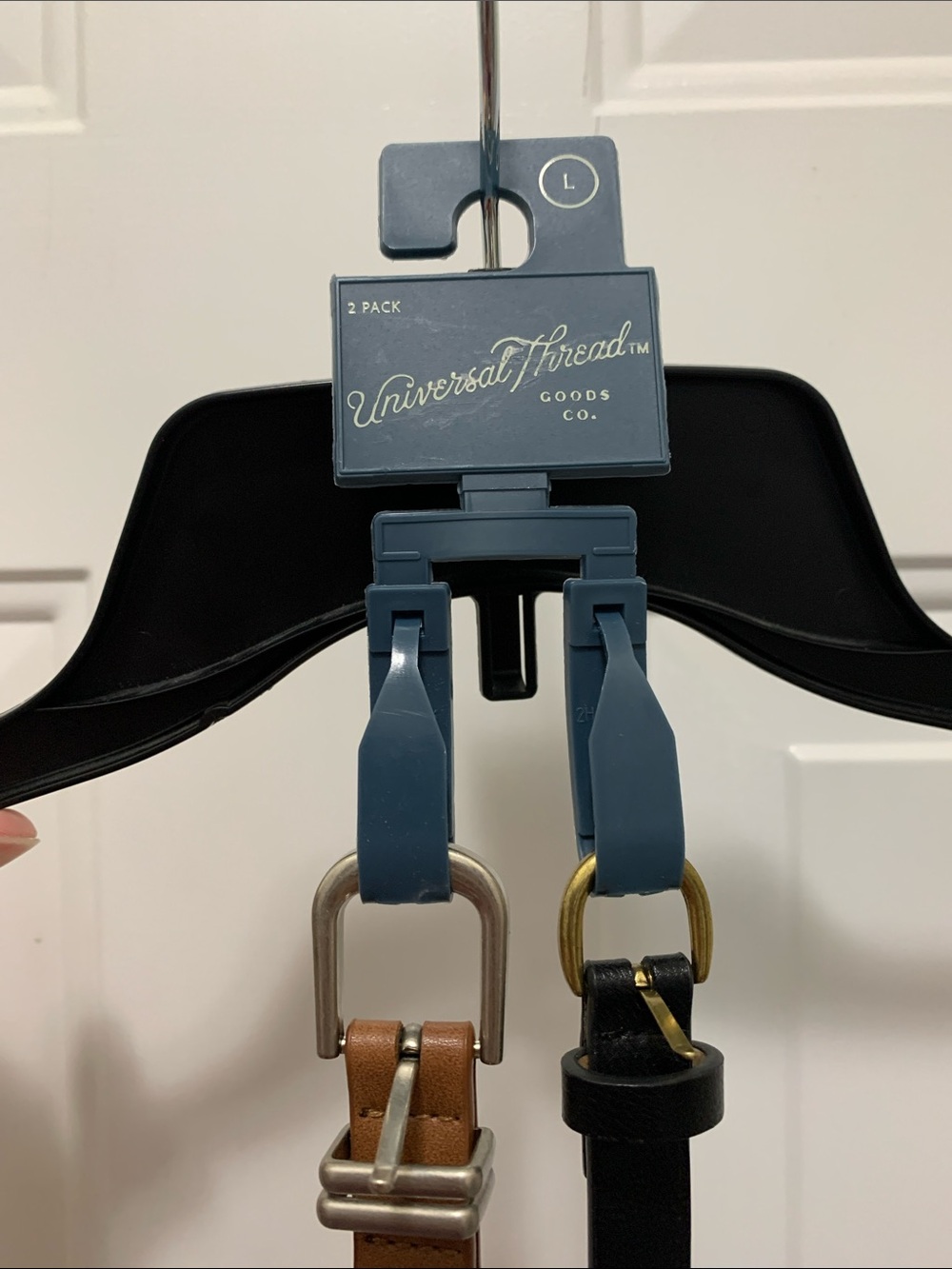 3/$15 NWT Universal Thread 2Pack Brown and Black Faux Leather Belts Size Large - Picture 2 of 5
